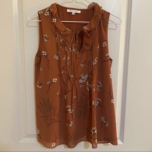 Rose + Olive Floral Sleeveless Shirt